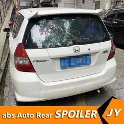 Для HONDA FIT спойлер 2004-2007 jazz YY спойлер со светом высокого качества ABS Материал заднее крыло автомобиля праймер цвет задний спойлер