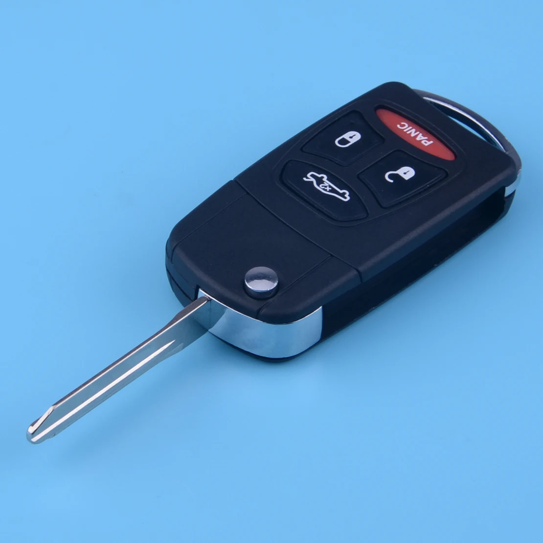 

CITALL 4 Button Flip Remote Key Shell Case Fob Cover For Chrysler 300 Aspen Dodge Charger Jeep Commander Mitsubishi Raider