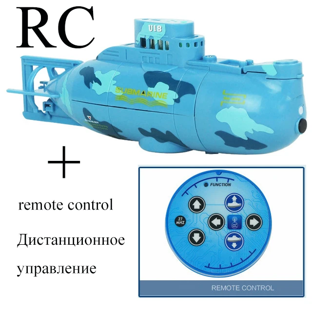 Радиоуправляемая лодка большой корабль на воздушной подушке пожарный Круизный корабль Кормление детей лодка катер лодка с дистанционным управлением радиоуправляемая игрушка модель рыба - Цвет: blue remote control