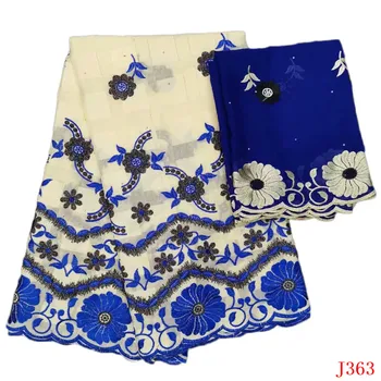 

Bazin Riche Getzner 7 Yards Nigeria African Lace Fabric High Quality Royal Blue/White Bridal French Cotton Lace Fabric HA363