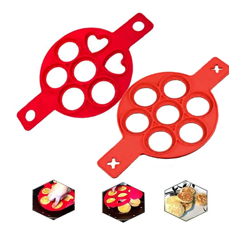 

ANDES Silicone Non Stick Fantastic Egg Pancake Maker Ring Kitchen Baking Omelet Moulds flip cooker egg cooker kitchen tools