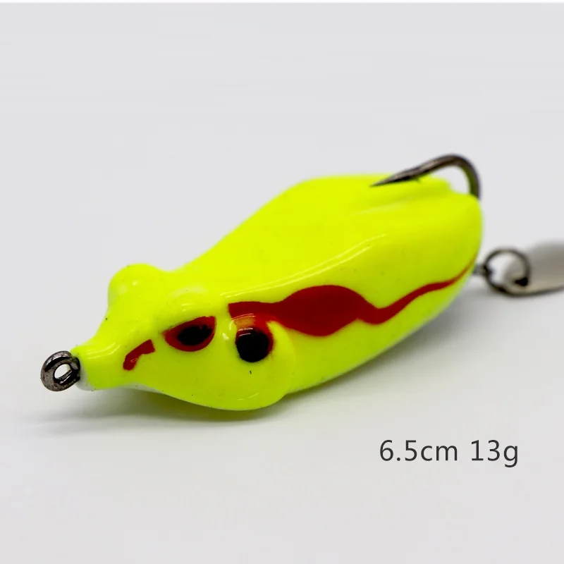 13g 65mm 1pcs  Jumping Frog Soft frog Soft fishing lure with strong fishing hook for black fish Free shipping