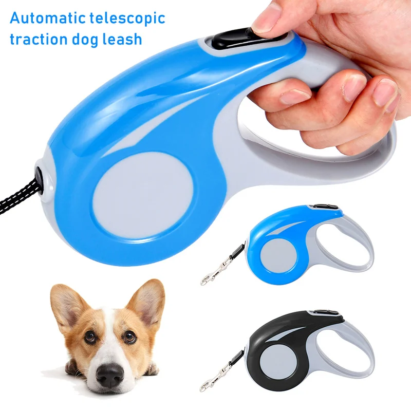 

5M Reflective Nylon Ribbon Retractable Dog Leash for Walking Small Medium Large Dogs Automatic Extendable Pet Leads