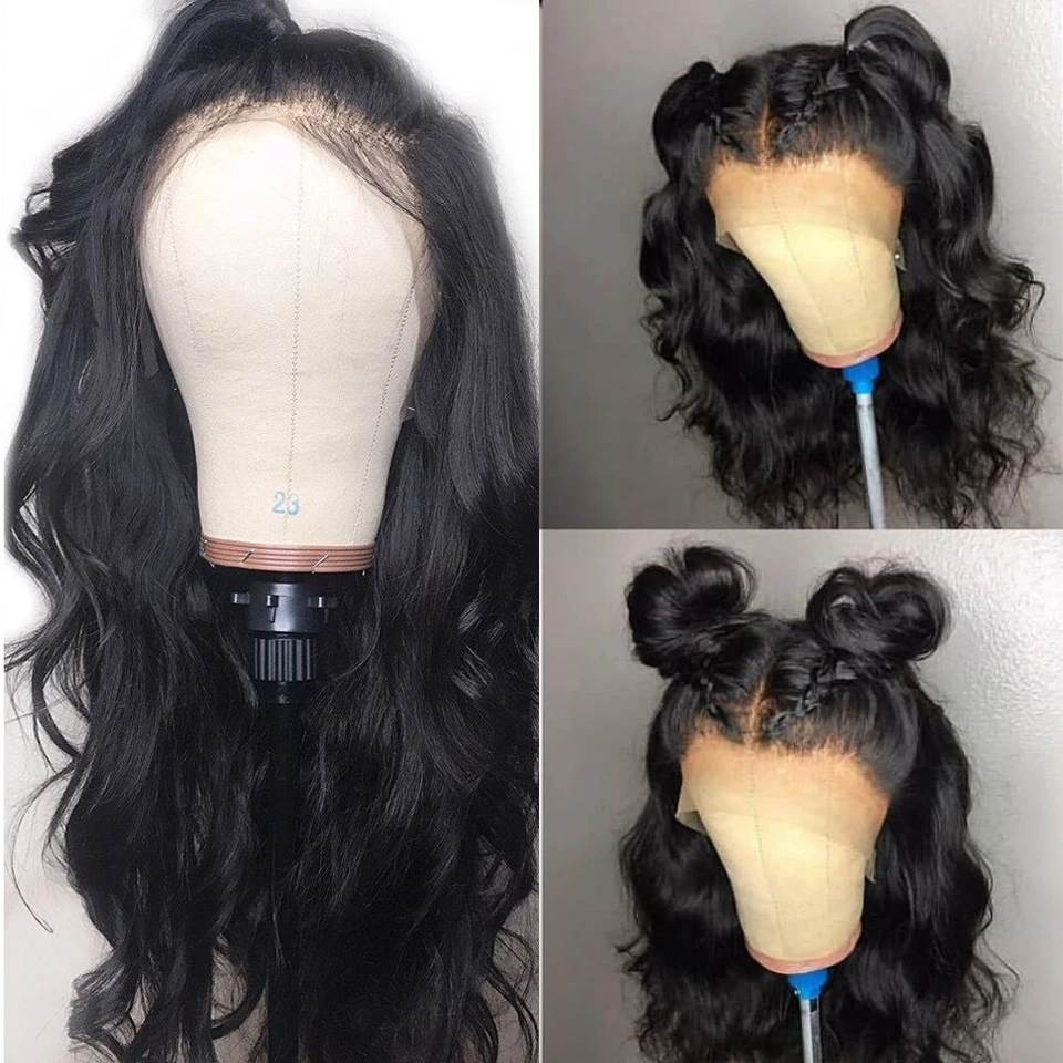 

Body Wave 360 Lace Frontal Wigs 6Inch Deep Part Peruvian Remy Hair Lace Frontal Wig With Bleached Knots Drop Shippping