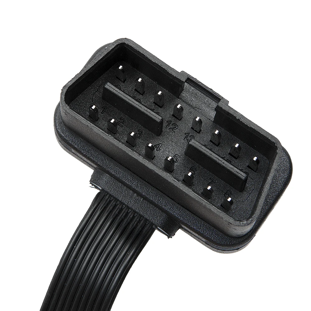 Горячая распродажа! Плоский + тонкий как лапша OBDII OBD 2 OBD2 16 контактный ELM327 штекер