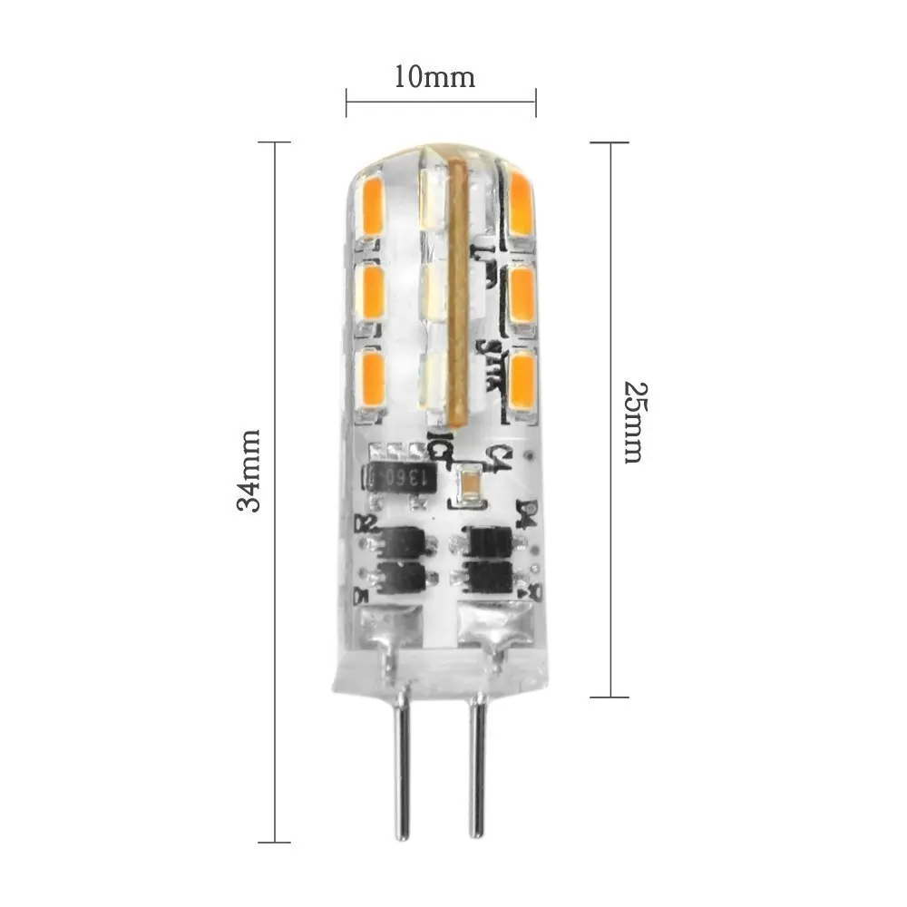 5 шт. G4 1,5 W 3014 smd 24 130 LM теплый белый/холодный белый кукурузные лампы DC 12 V точечная лампа g4 led 360 энергосберегающая