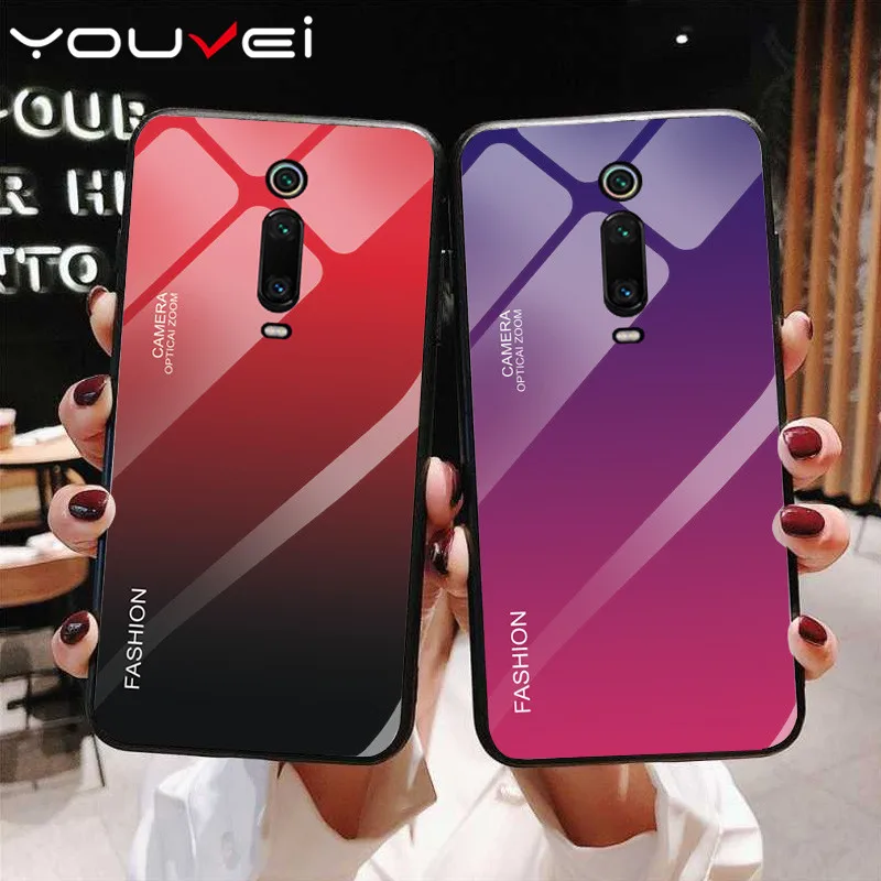 YOUVEI Gradient Tempered Glass Case For Xiaomi Redmi K20 K20Pro Cover for Pro 6.39 |