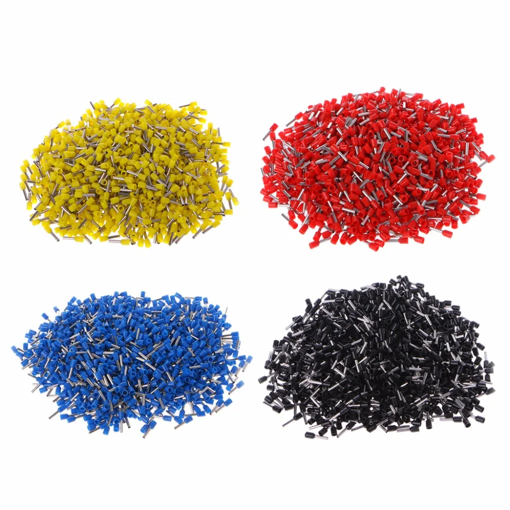 

1000 Pcs AWG14 2.5mm2 Automotive Insulated Cord End Terminal Wire Ferrules Insulated Wire Ferrules