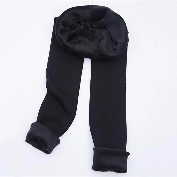 Осенне-зимние модные Взрывные модели плюс толстые бархатные теплые плавно интегрированные перевернутые кашемировые леггинсы теплые штаны - Цвет: 88 Black