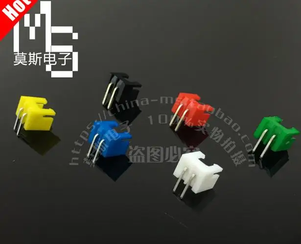 

Free shipping Color connector XH-2P 2.54mm male connector curved needle ,red, yellow, blue, green, black 100pcs/lot