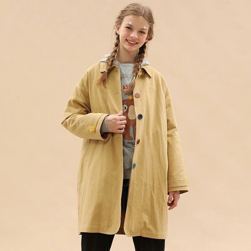 

New Fashion Trench Coat 2018 Spring Women Removable Turn Down Collar Coats Loose Straight Single-breasted Overcoats