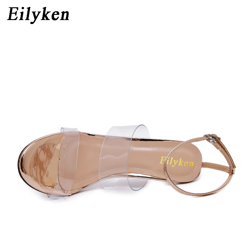 Новинка летние женские сандалии EilyKen с открытым носком на танкетке пряжкой