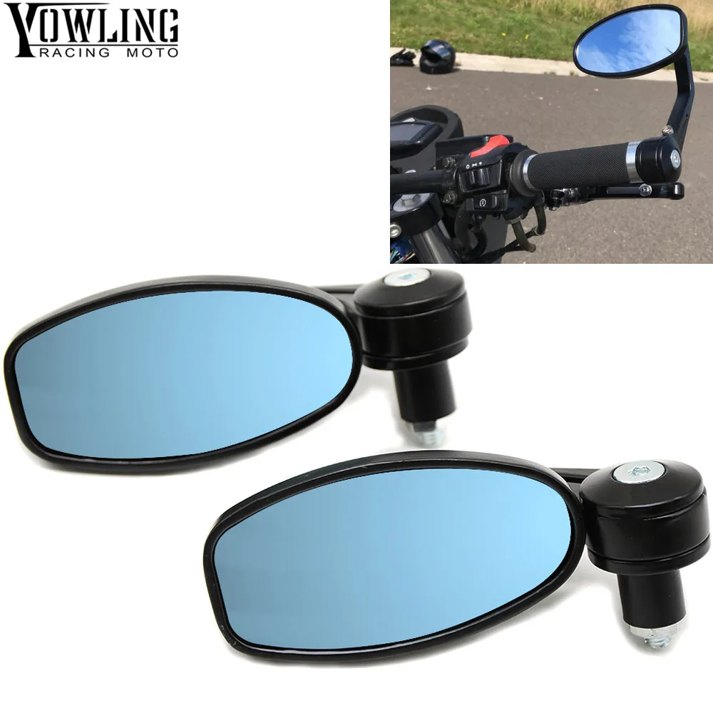 

7/8"22mm Motorcycle Aluminum Moto Rearview Mirror Rear View Handle bar End Black Side Mirrors VERSYS 1000 Z1000 ZX10R ZX12R Z800