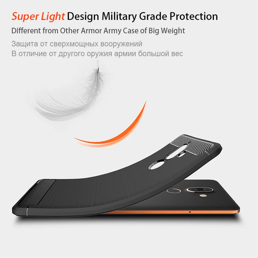 Углеродное волокно чехол для Nokia Lumia 6 1 5 3 7 Plus s силиконовый на мобильный телефон 4 2