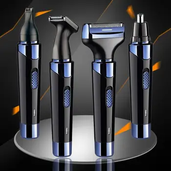 

4 Types Head Electric Mini Washable Shaver Hair Trimmer Nose Hair Remover Multifunctional Epilator Male Charging for Men Use
