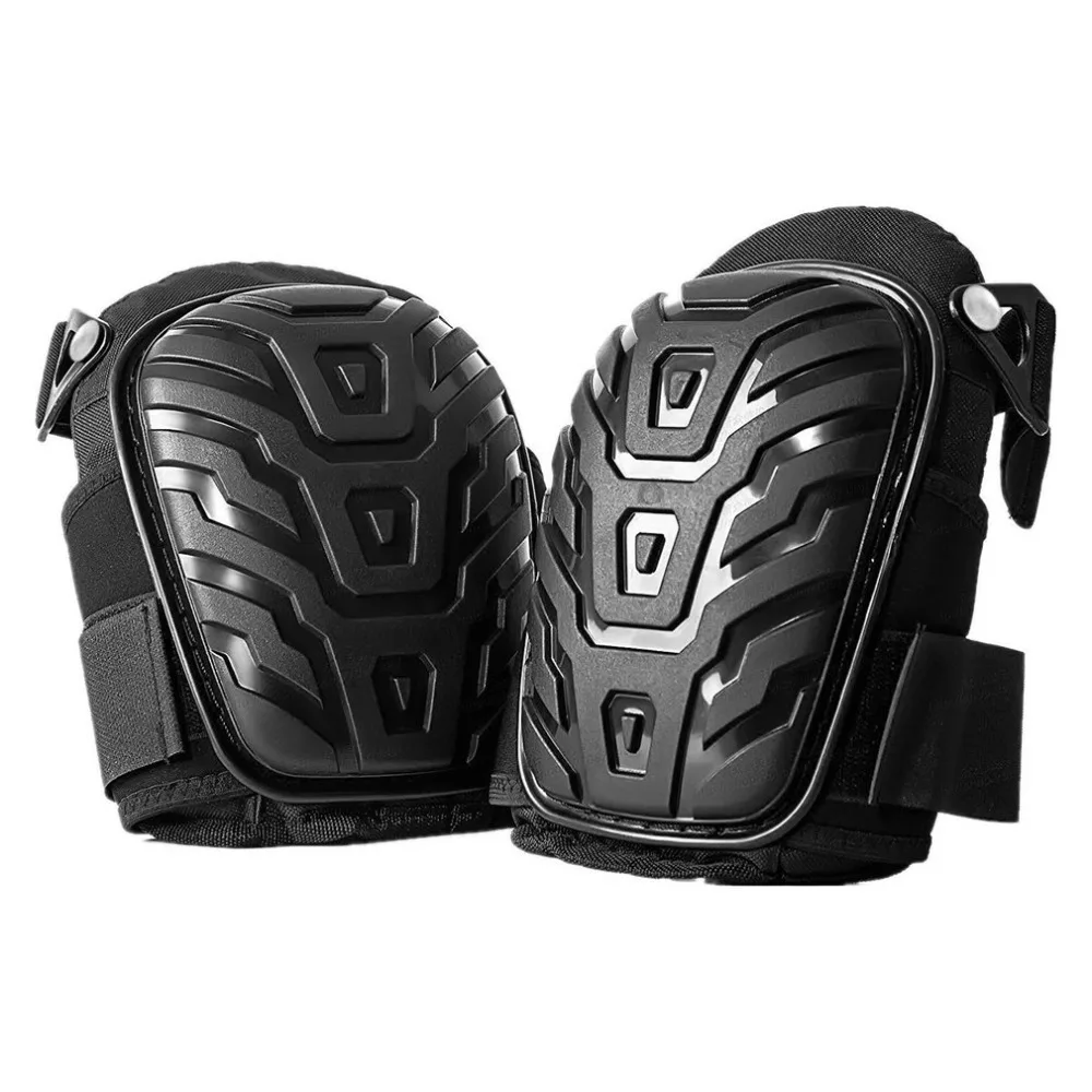 

1 Pair/set Professional Knee Pads with Adjustable Straps Safe EVA Gel Cushion PVC Shell Knee Pads for Heavy Duty Work