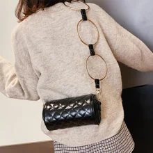 Сумки для женщин дизайн индивидуальность большое кольцо сумка женская Весна новая ромбическая цилиндрическая сумка шикарная Наплечная Сумка