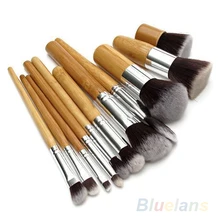 2016 Hot11Pcs Wood Handle Makeup Cosmetic Eyeshadow Foundation Concealer Brush Set brushes 02Q6 2UEV 7CXP 8LUB