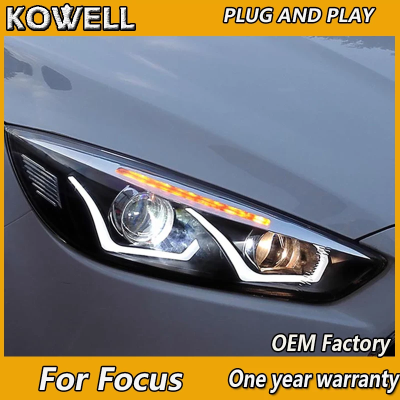 KOWELL Car Styling for Focus Headlights 2015 2016 Focus LED Headlight