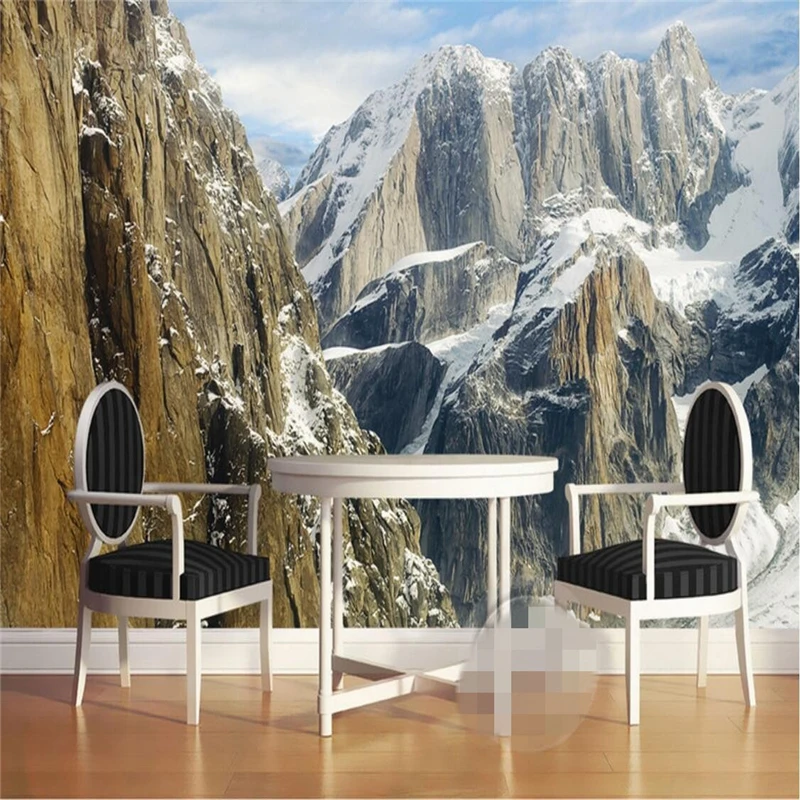 

Custom Photo Wallpaper Mural Wall Sticker Atmosphere Masculine Mountain Vintage 3D Mural Background Wall papel de parede