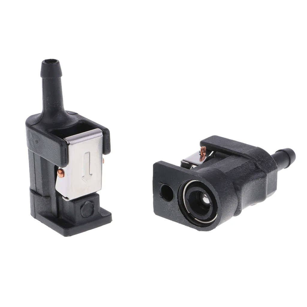 2pcs 6x10cm Fuel Line Tank Connector Plastic for Yamaha Outboard Motor Marine Boat Engine Black Dropship