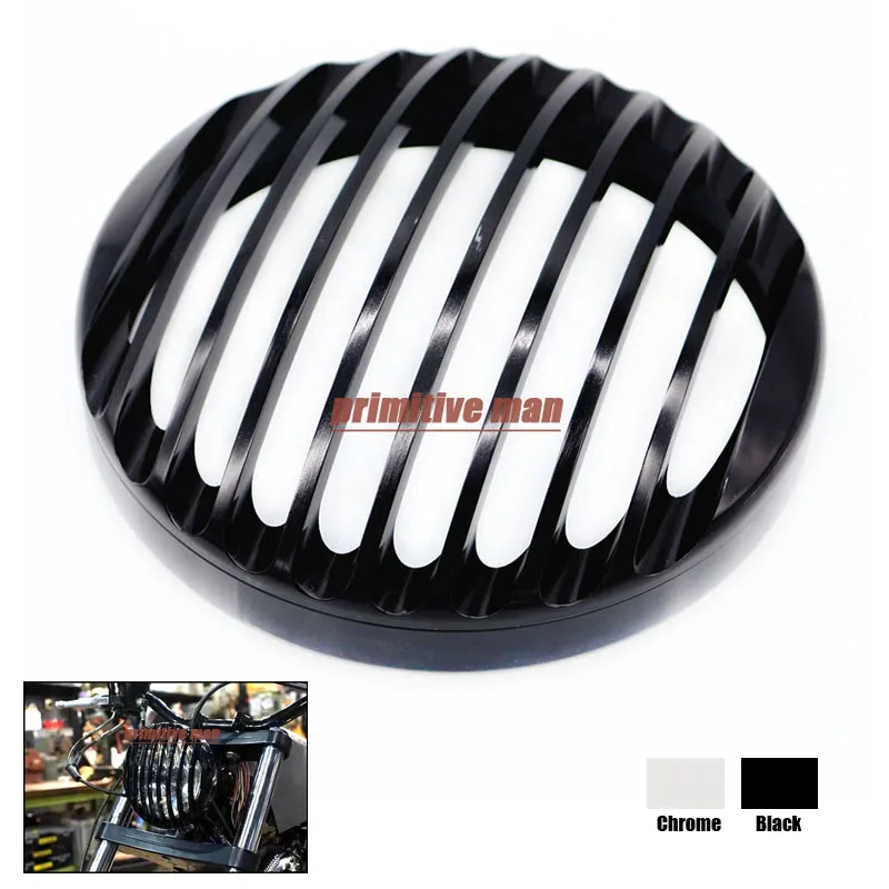 

For Harley Sportster XL 883 883N 1200 2004-2014 CNC Aluminum Custom Headlight Grill Cover  Black