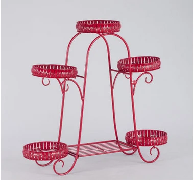 European-style balcony ground showy multilayer shelf, wrought iron flower pot restoring ancient ways, frame