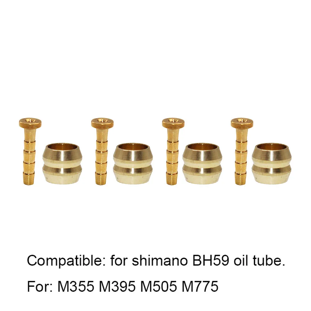4 Pairs For Shimano Bike Hydraulic Disc Brake Hose Olive Insert Connector