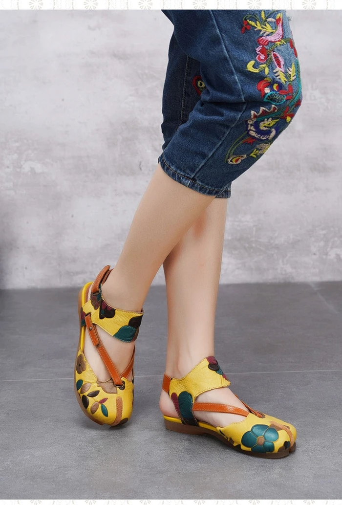 genuine leather flat sandals08