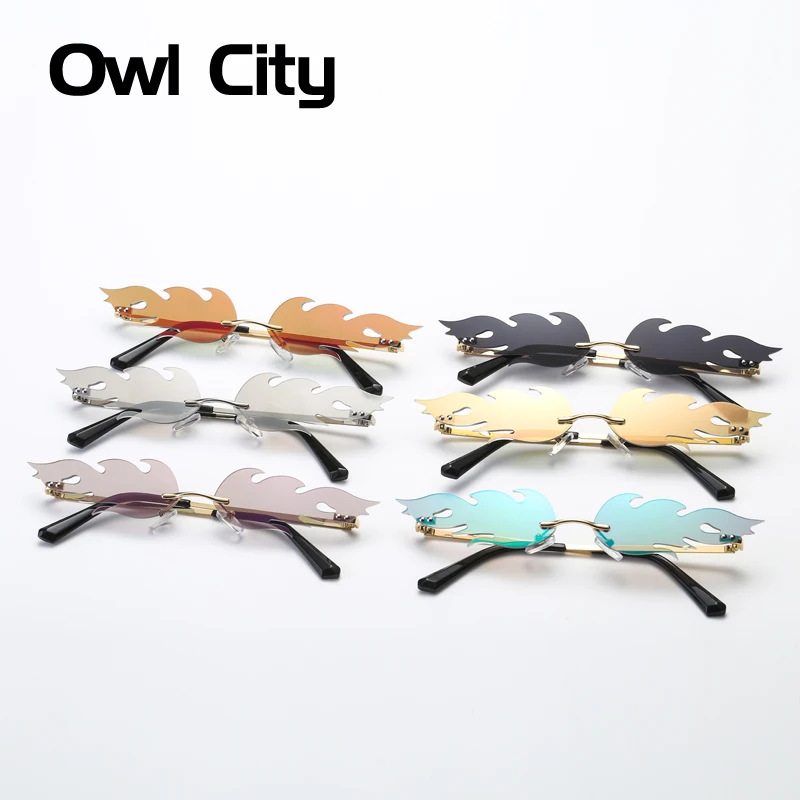 2019 Sunglasses Women Wave Rimless Sunglass Futuristic Eyewear Luxury Brand Designer Womens Shades Fashion Men Sun Glasses UV400 2019 Sunglasses Women Wave Rimless Sunglass Futuristic Eyewear Luxury Brand Designer Womens Shades Fashion Men Sun Glasses UV400