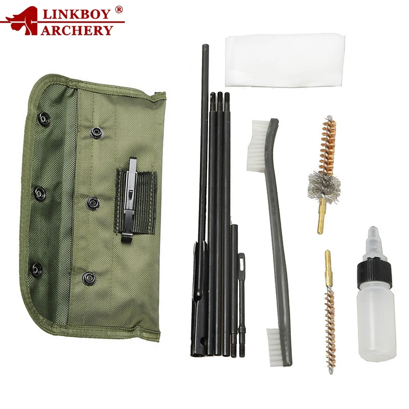 

Linkboy AR15 M16 M4 Gun Cleaning Kit Airsoft Pistol Cleanner for 5.56mm .223 22LR .22 Cal Tactical Rifle Gun Brushes Set