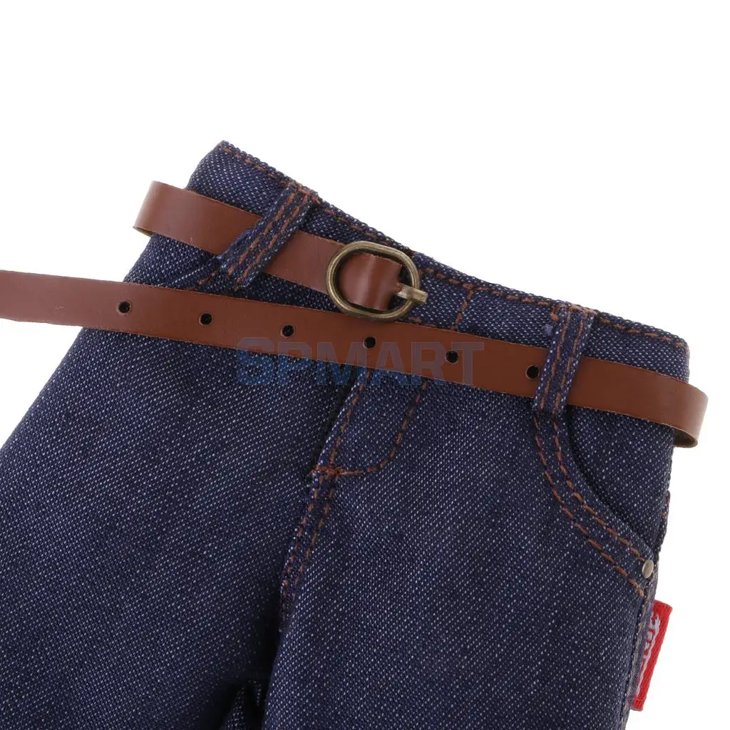 3 Pieces 1/6 Scale Male Classic Denim Jeans Pants for 12