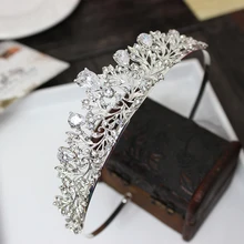 

Bride Diaries Crystal Rhinestones Cubic Zircon Wedding Tiara CZ Bridal Queen Princess Pageant Party Crown Bridesmaids