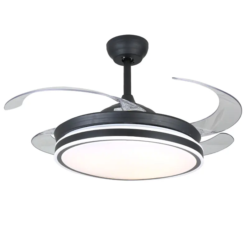 

modern/black/led ceiling fan lamps/lights remote control dimmable ceiling fan lamps/lights invisible/folding for bedroom 220V