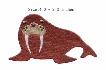 

Long teeth animal 4.0"wide embroidery patch for vintage biker patches/aston villa/batman iron on patches