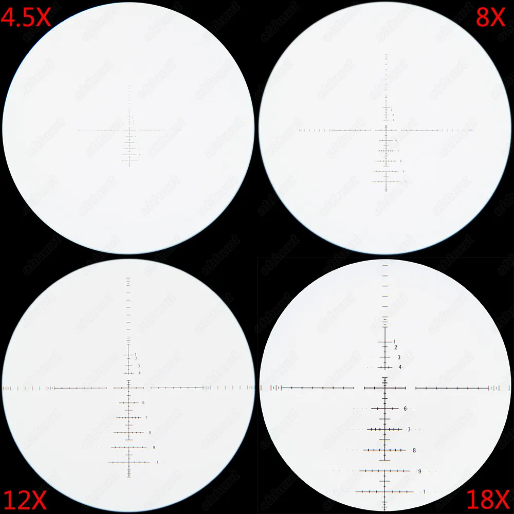 Ohhunt FFP 4,5-18X44 SFIR первая фокальная плоскость оптические прицелы сторона Параллакс R/G СТЕКЛО гравированное сетка замок сброс область