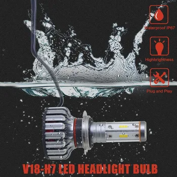 

LOAUT H7 LED Headlight 3000K 6000K 8000K CSP Car Hi-Lo Beam 7200LM 60W 12V 4SV18 Universal Headlamp Car Led Light Fog Lamp Light
