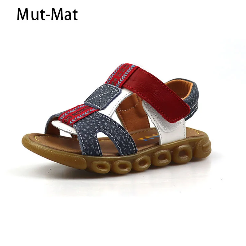 

2019 summer new style genuine leather children's beach shoes kids shoes baby shoes baby children tendon bottom boy sandals