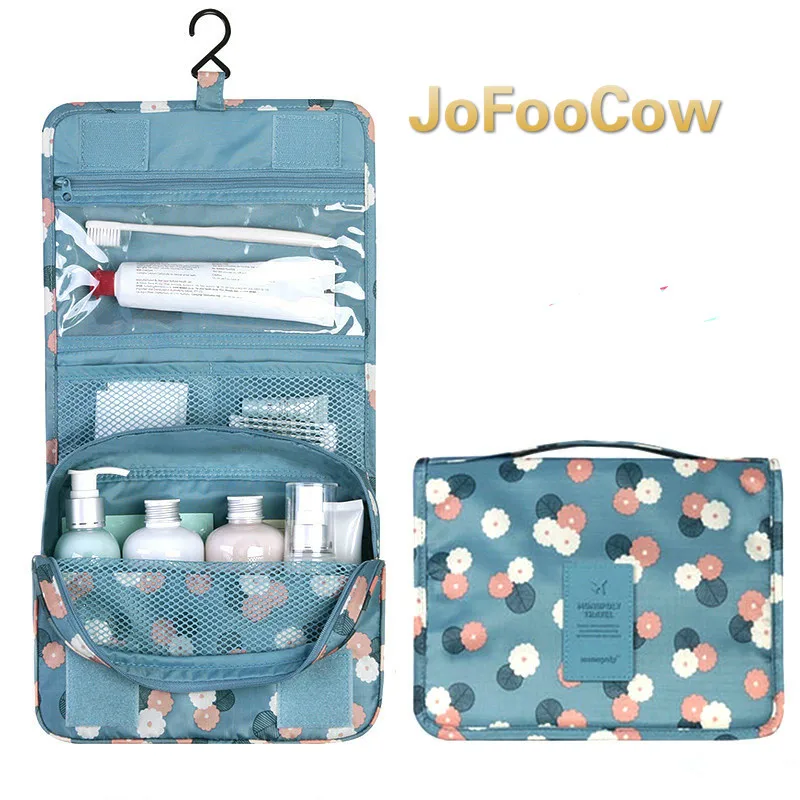 

Portable Make up Makeup Cosmetic Bag Organizer Hanging Toiletry Washing bag Storage For Bathroom Shower Travel Kit Handbag