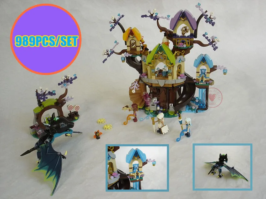 

New Elves fairy elvenstar Tree Bat Attack fit legoings fairy elves figures Building Blocks Bricks Kid Girls Toys 41196 kid Gifts