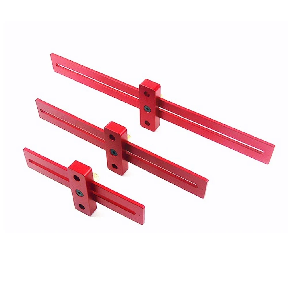 

Woodworking Ruler Hole Hole Ruler Marking Tool GaugeAluminum Alloy T-shaped Ruler Woodworking Scriber Woodworking DIY Tool