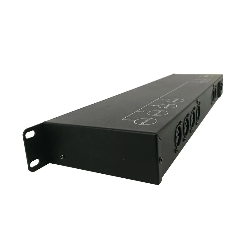

The latest Stage Light Controller DMX512 Splitter Light Signal Amplifier Splitter 4way DMX Distributor for stage Equipment