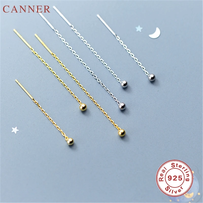 

Gold Color Chain Tassel Earrings for Women Metal Ball Drop Earrings 2019 Long Dangle Earrings 925 Silver Jewelry pendientes C40