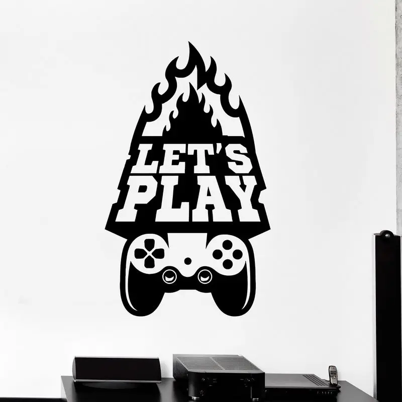 Game Room Handle Sticker Gamer Decal Gaming Posters Gamer Vinyl Wall Decals Parede Decor Mural Video Game Sticker
