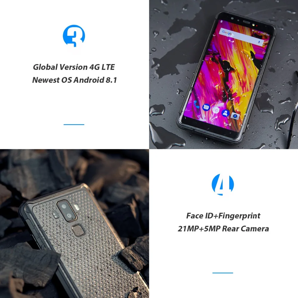 Vernee V2 Pro глобальной сети IP68 Водонепроницаемый прочный смартфон 5 99 &quotFHD Full Экран 6