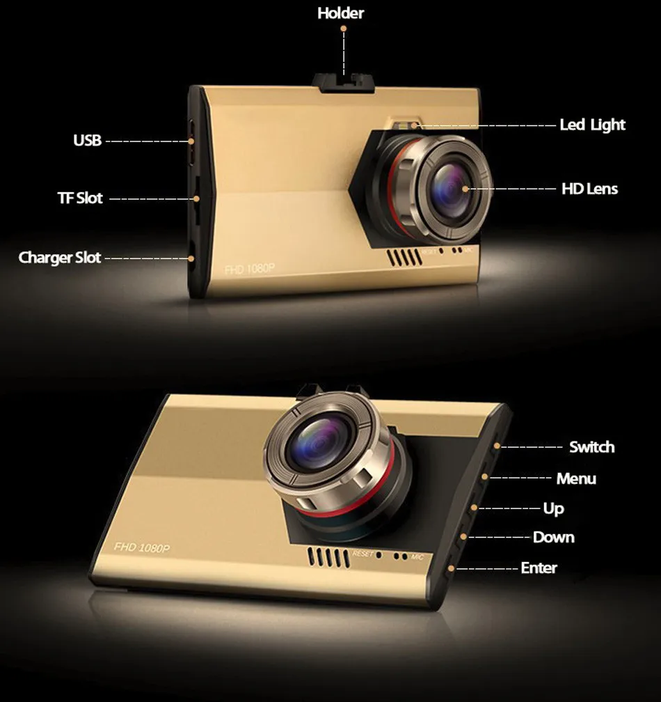 Dash Cam Mini Car DVRS Auto Camera K5 Full HD 1080P Video Registrator Recorder 3 inch Night Vision DVR Portable Camcorder Dashcam-1-6