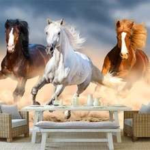 Beibehang Современная мечта обои животное картина маслом бегущая лошадь фон настенные фрески обои для стен 3 d скачать