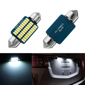 

DOTAATDW 2x Car Led Error Free 36mm C5W 3014 SMD Lamp 12V License Number Plate Light For Renault Megane 2