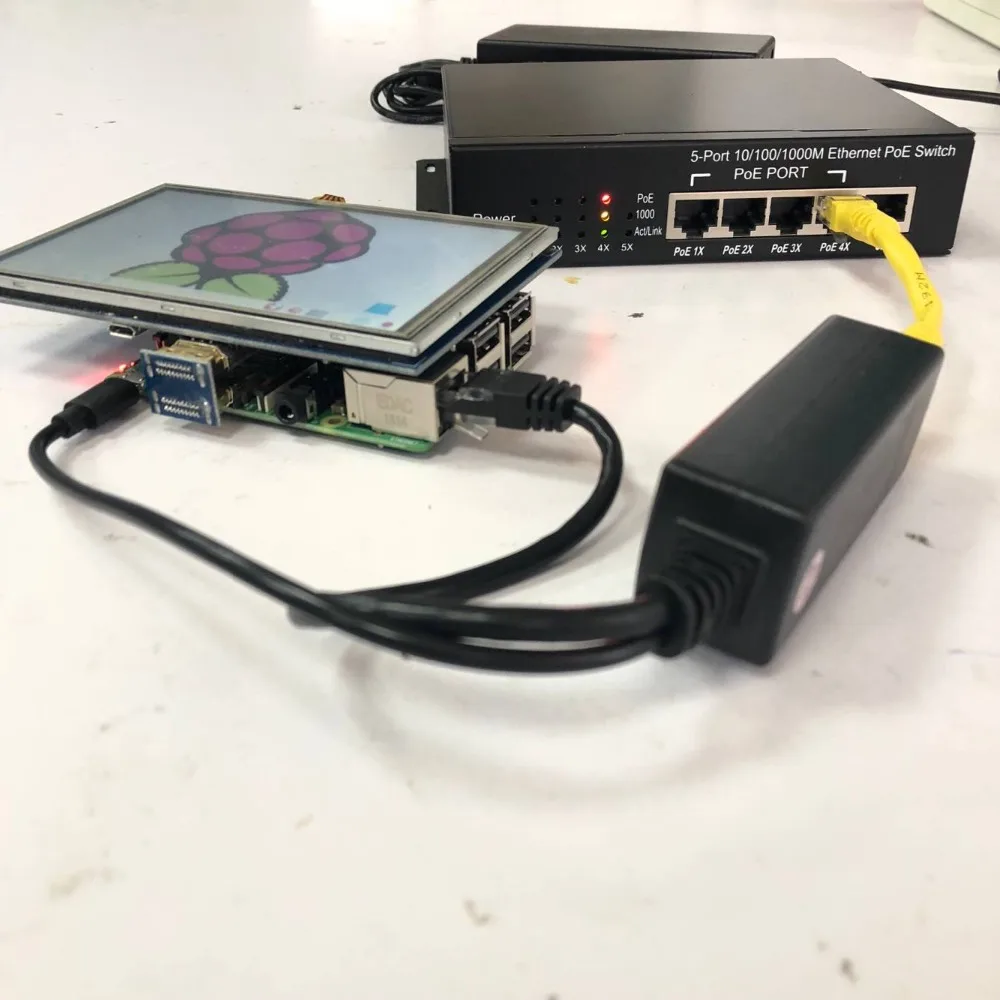 4 шт. DSLRKIT Gigabit активный сплиттер PoE 5V Micro USB Raspberry Pi 3B Plus Jetson Nano|board board|board asusboard development |
