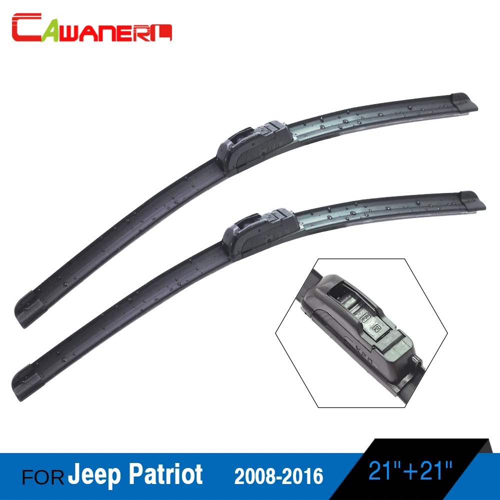 Cawanerl Automotive Front Window Wiper Blades 1Pair Car Soft Rubber